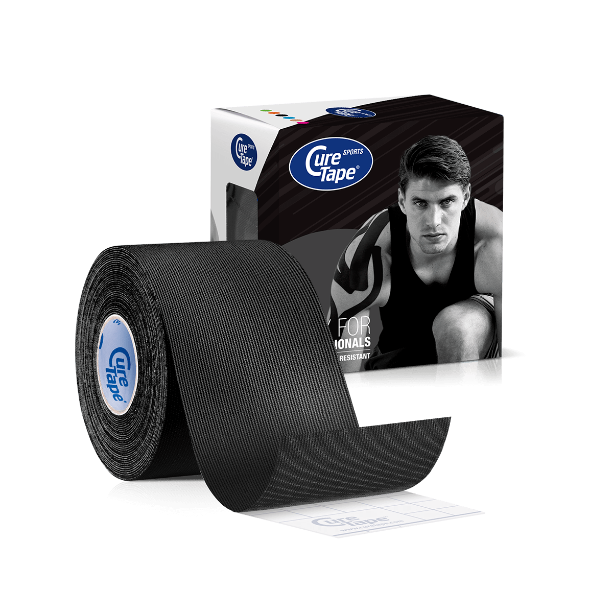CureTape® Sports - 5 cm x 5 m - zwart - 6 st