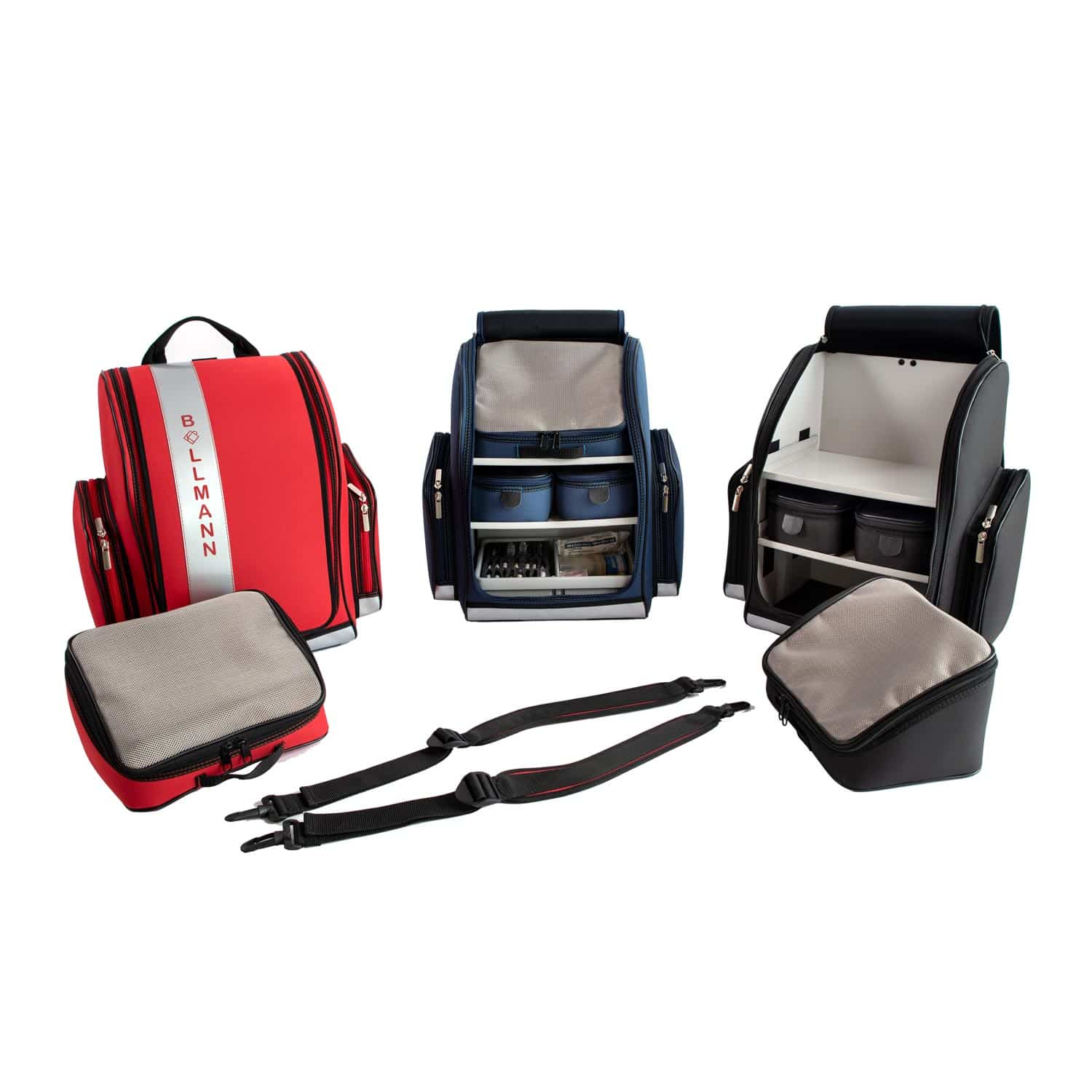 Dokterstas Bollmann GoLight model trolley - 3,8 kg - nylon - rood - 1 st