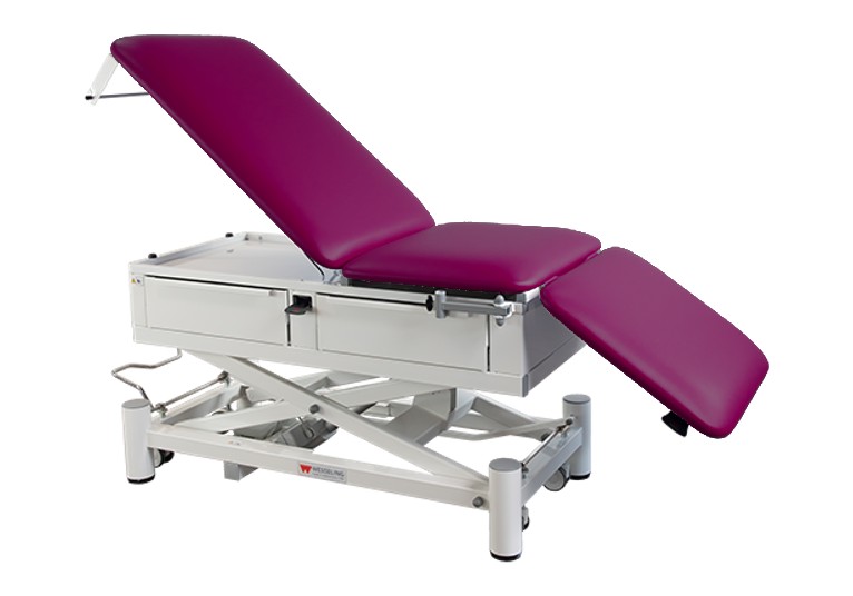 Onderzoekstafel Praxis 3 Comfort Elite - elektrisch in hoogte verstelbaar - Raspberry - 1 st