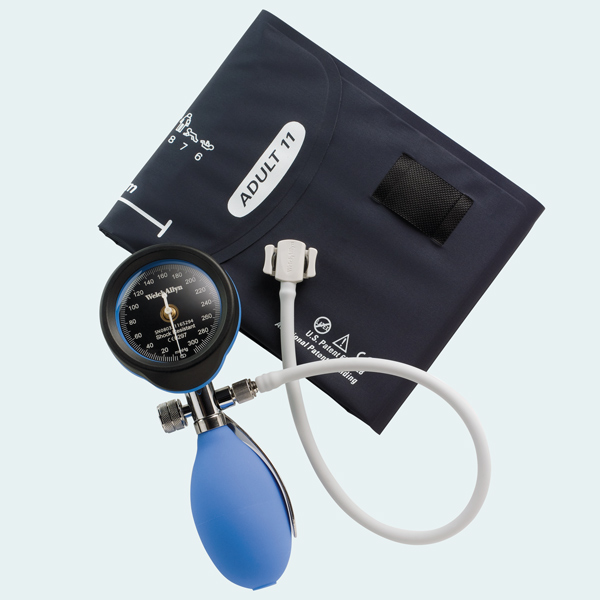 WelchAllyn bloeddrukmeter durashock ds55 - blauw - 3 flexiport manchetten maat 9-11-12 - etui - 1 st